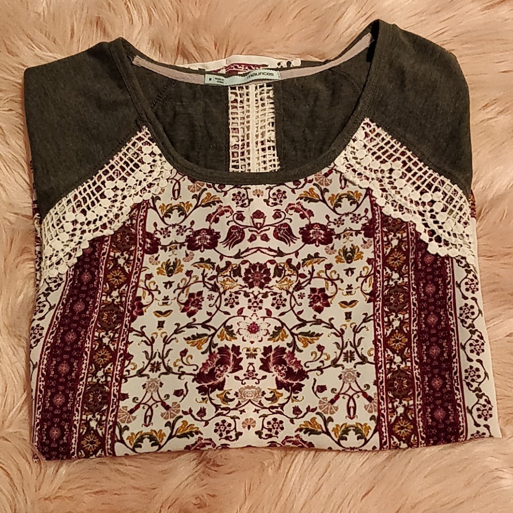 Silk, Cotton & Crocheted Top